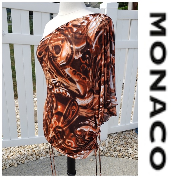 monaco Dresses & Skirts - 🔥5/$20🔥 Monaco brown one shoulder mini dress